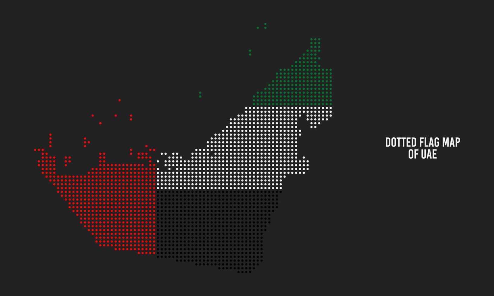 Dotted Flag Map of Uni Arab Emirates vector