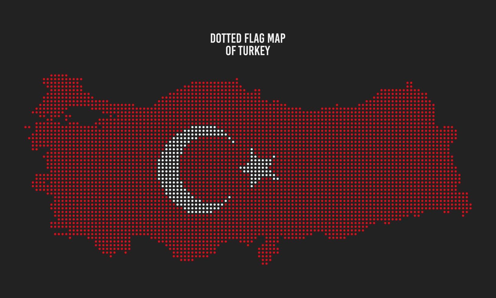 mapa de la bandera de estilo de punto de semitono de turquía vector