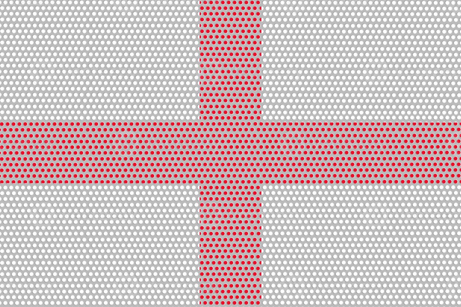 3D Flag of England on metal photo