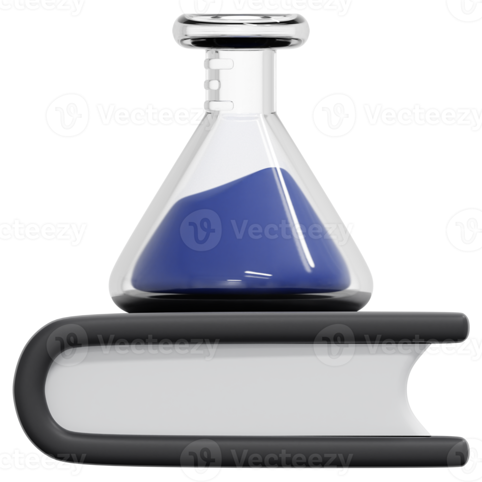 illustration de l'icône de rendu 3d de chimie png