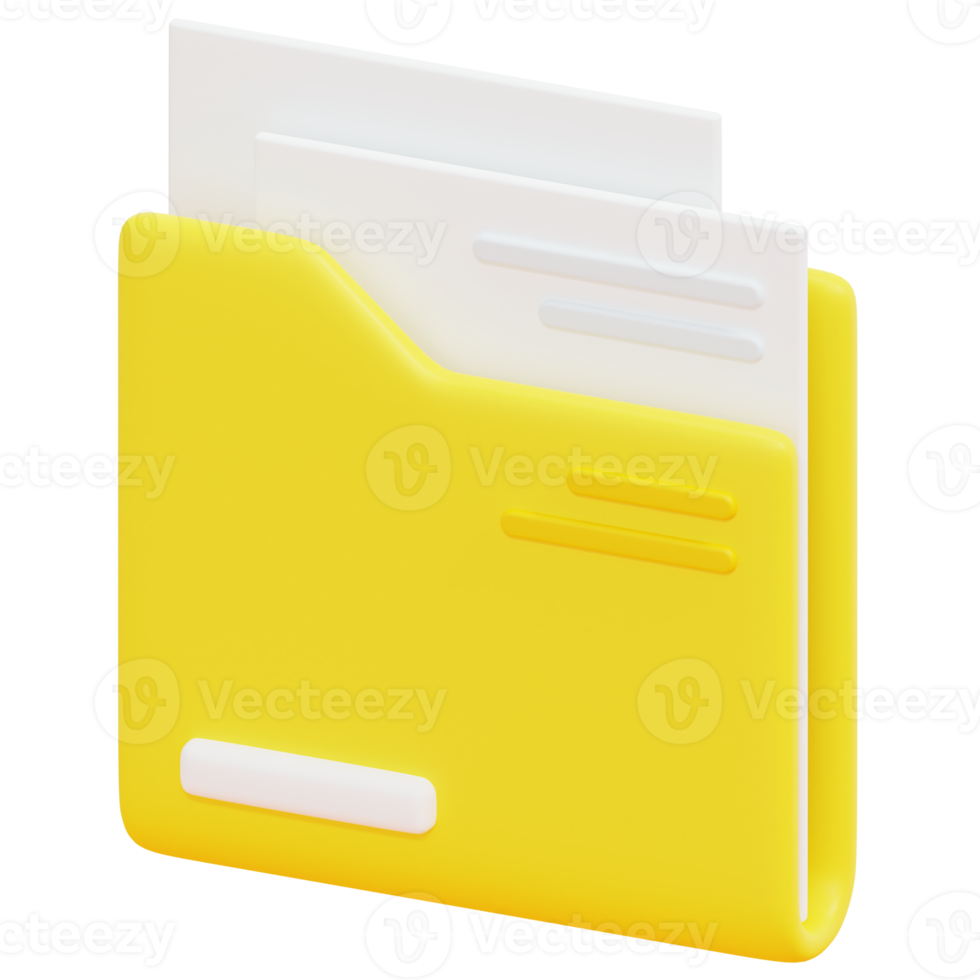 folder 3d render icon illustration png
