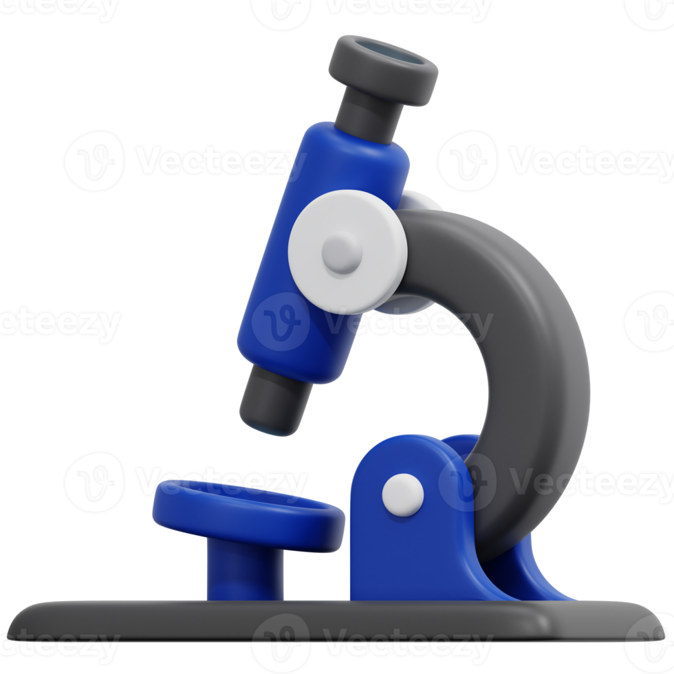 microscope 3d render icon illustration png