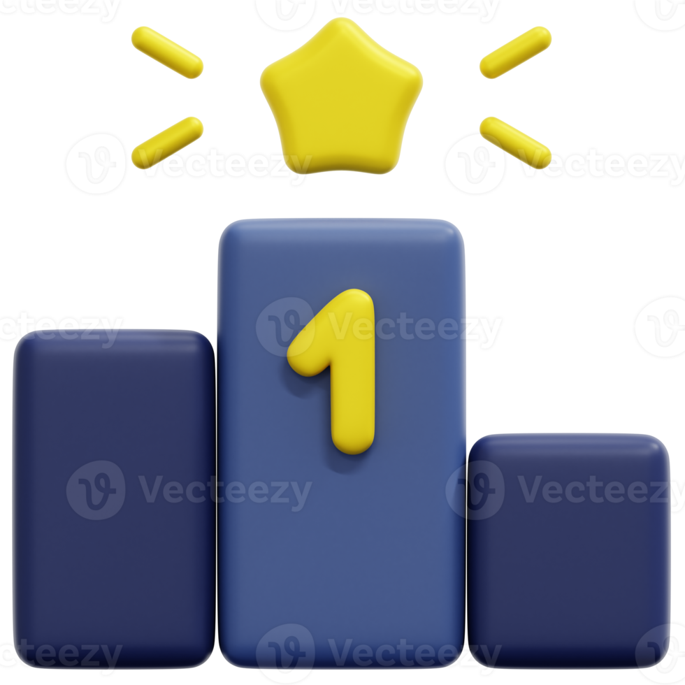 ranking 3d render icon illustration png