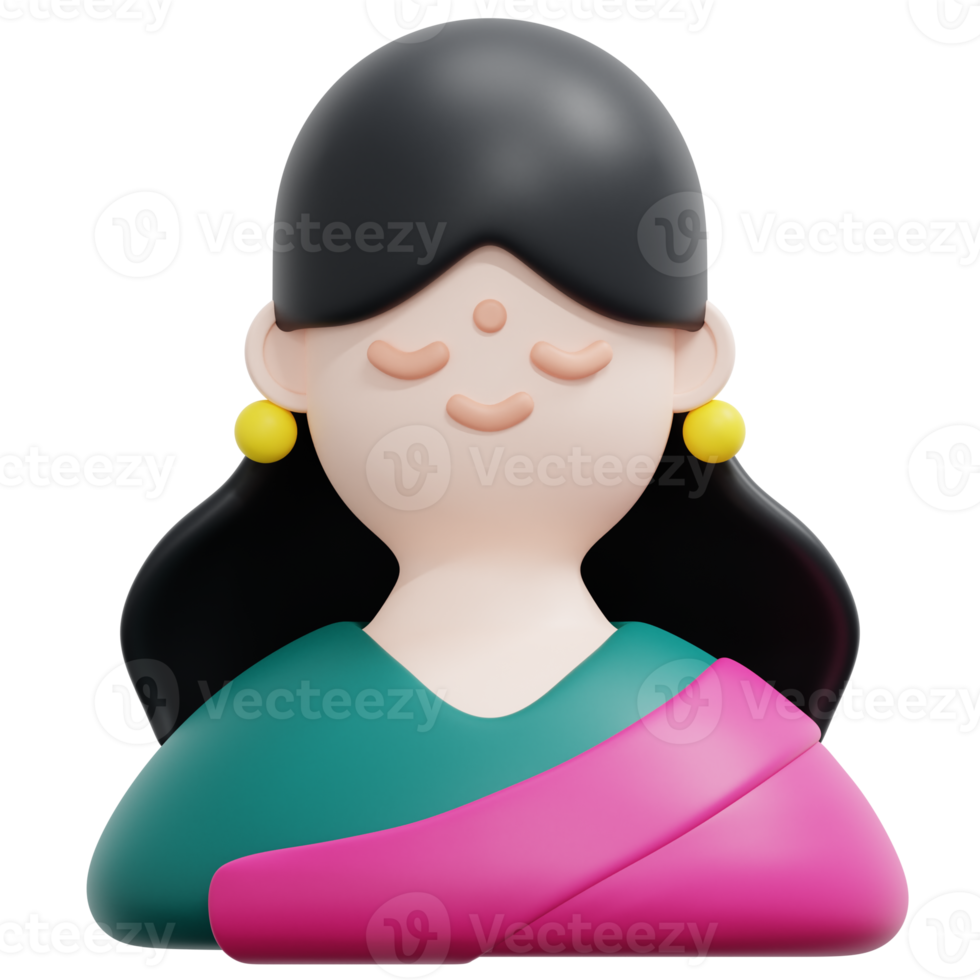 indian 3d render icon illustration png