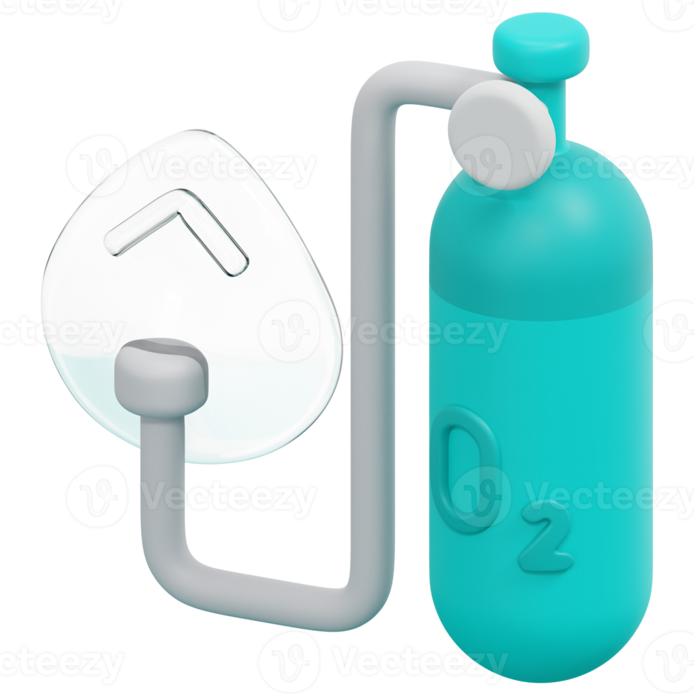 oxygen 3d render icon illustration png