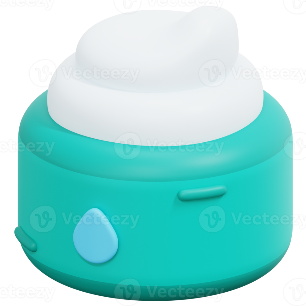 cream 3d render icon illustration png