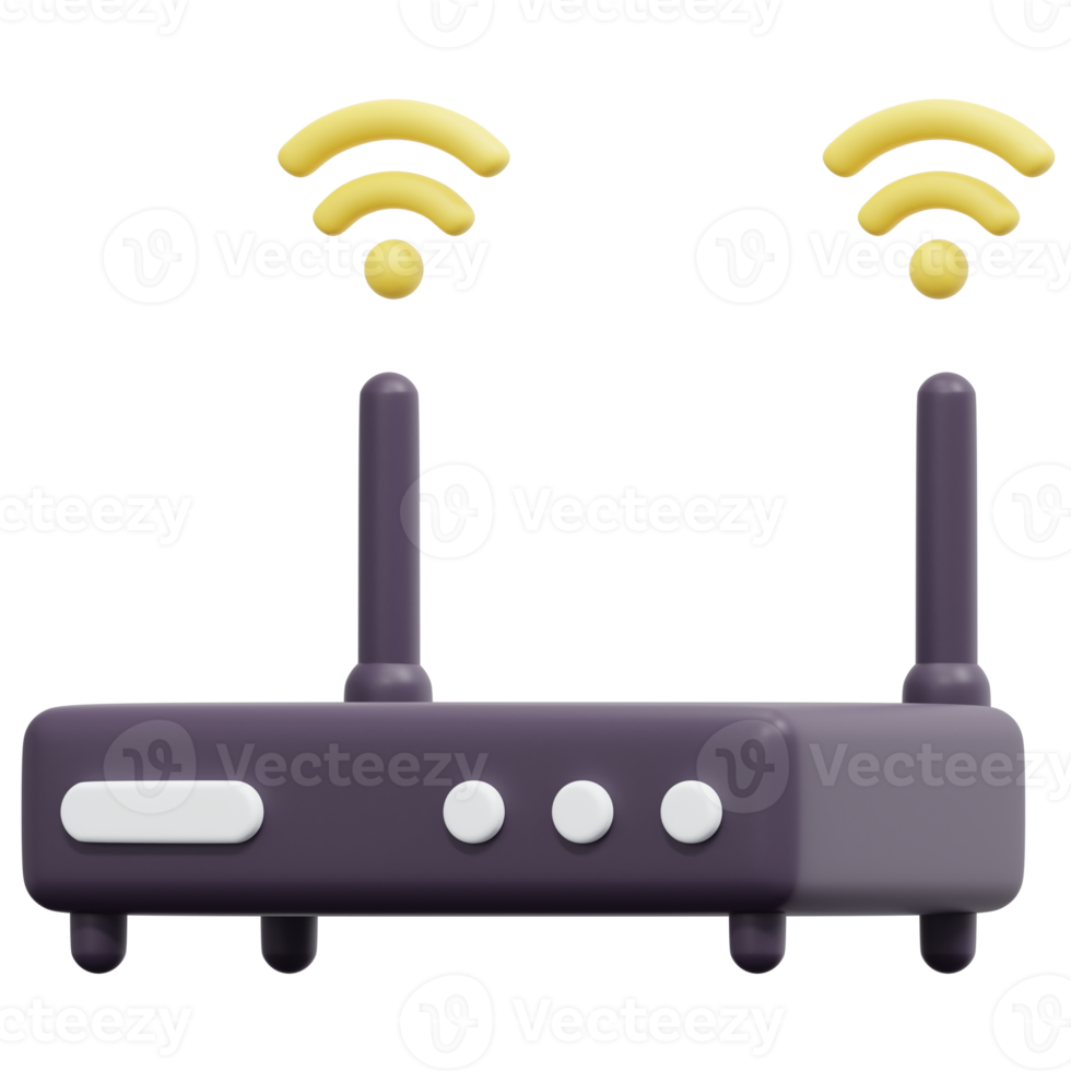 router 3d render icon illustration png