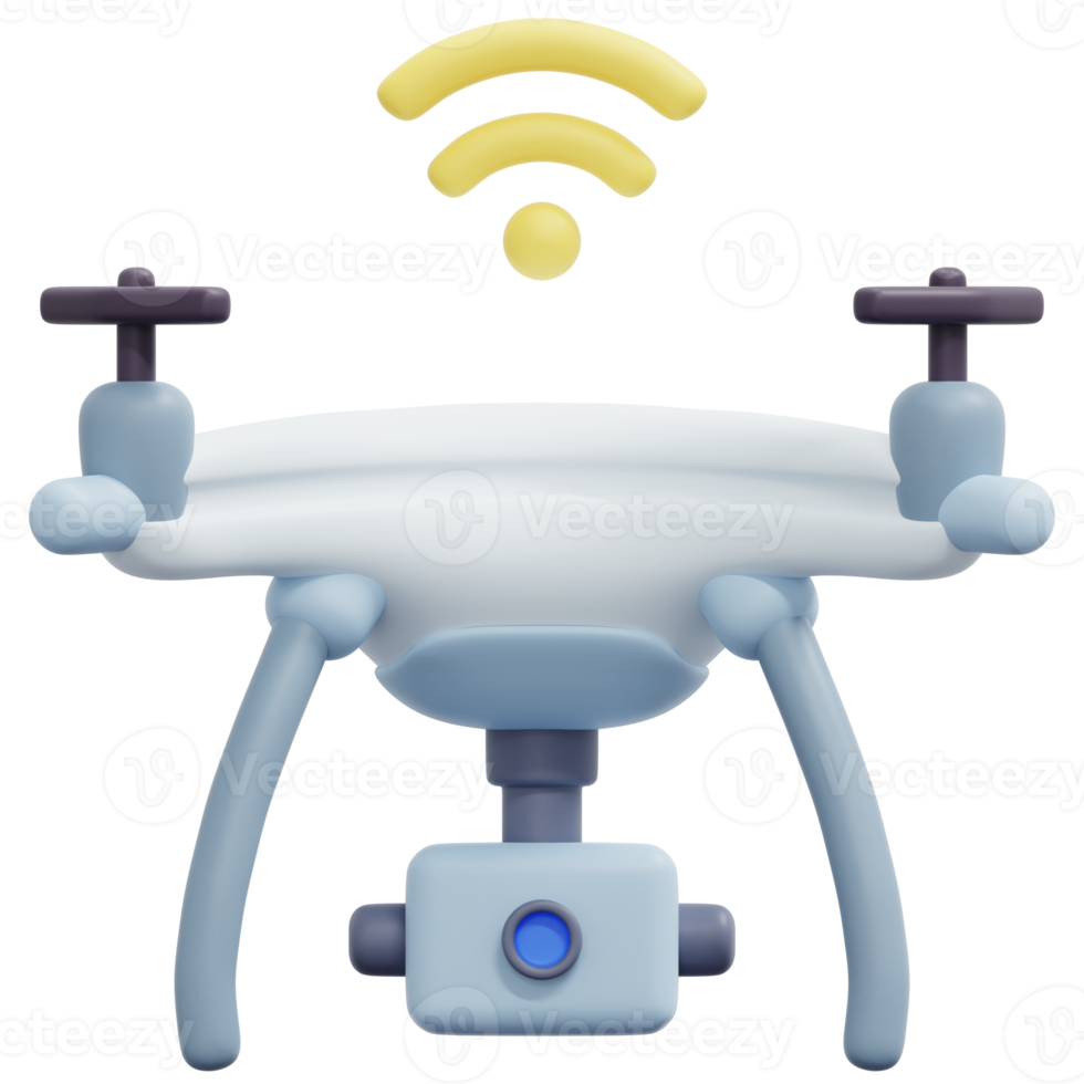 illustration d'icône de rendu 3d drone png