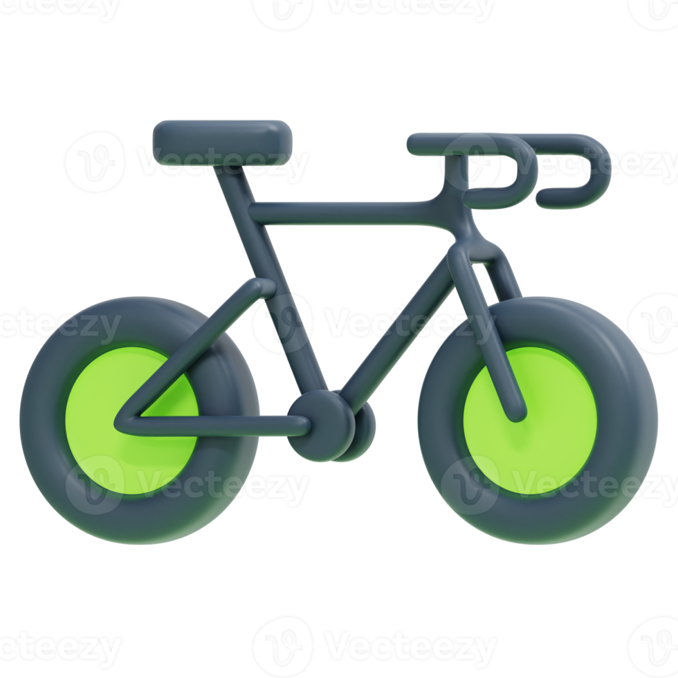 bicycle 3d render icon illustration png