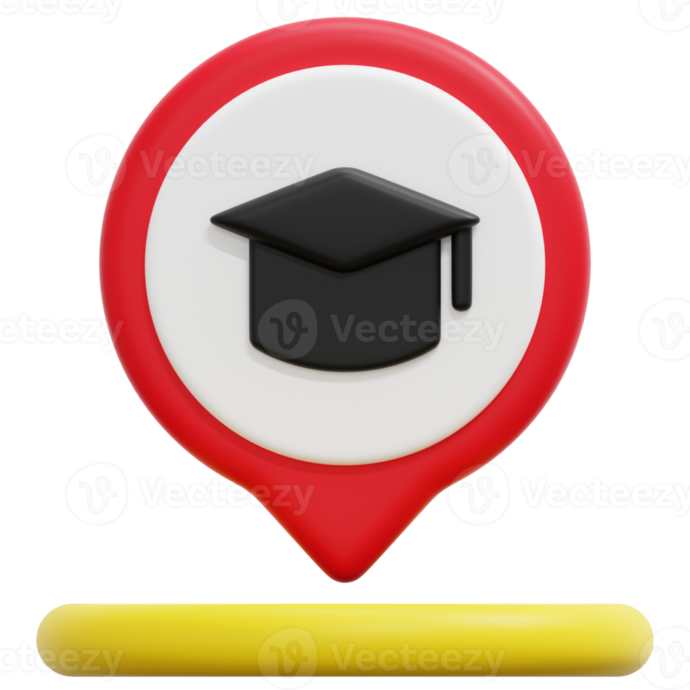 education 3d render icon illustration png