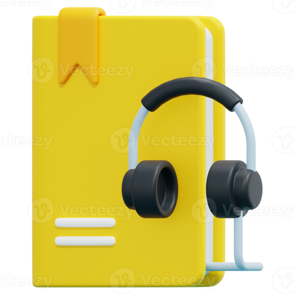audio book 3d render icon illustration 11650621 PNG
