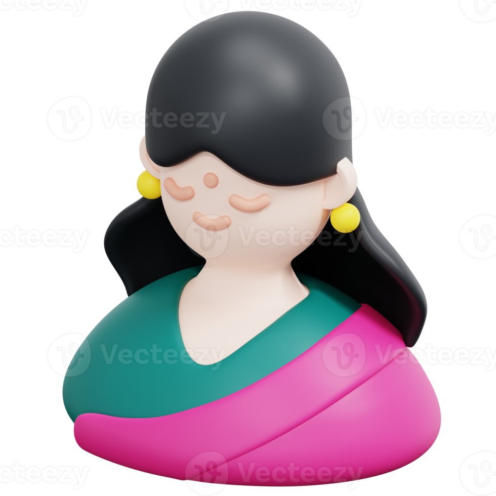 indian 3d render icon illustration png