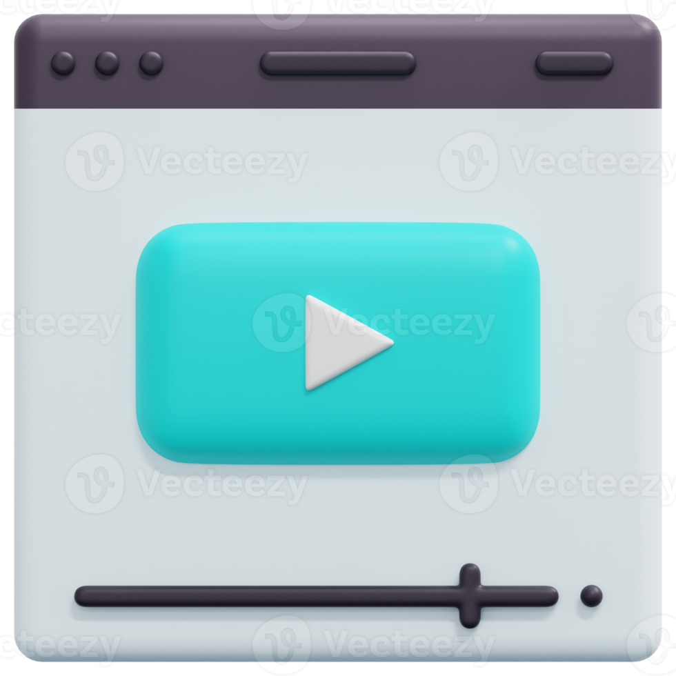 ilustração de ícone de renderização 3d de marketing de vídeo png
