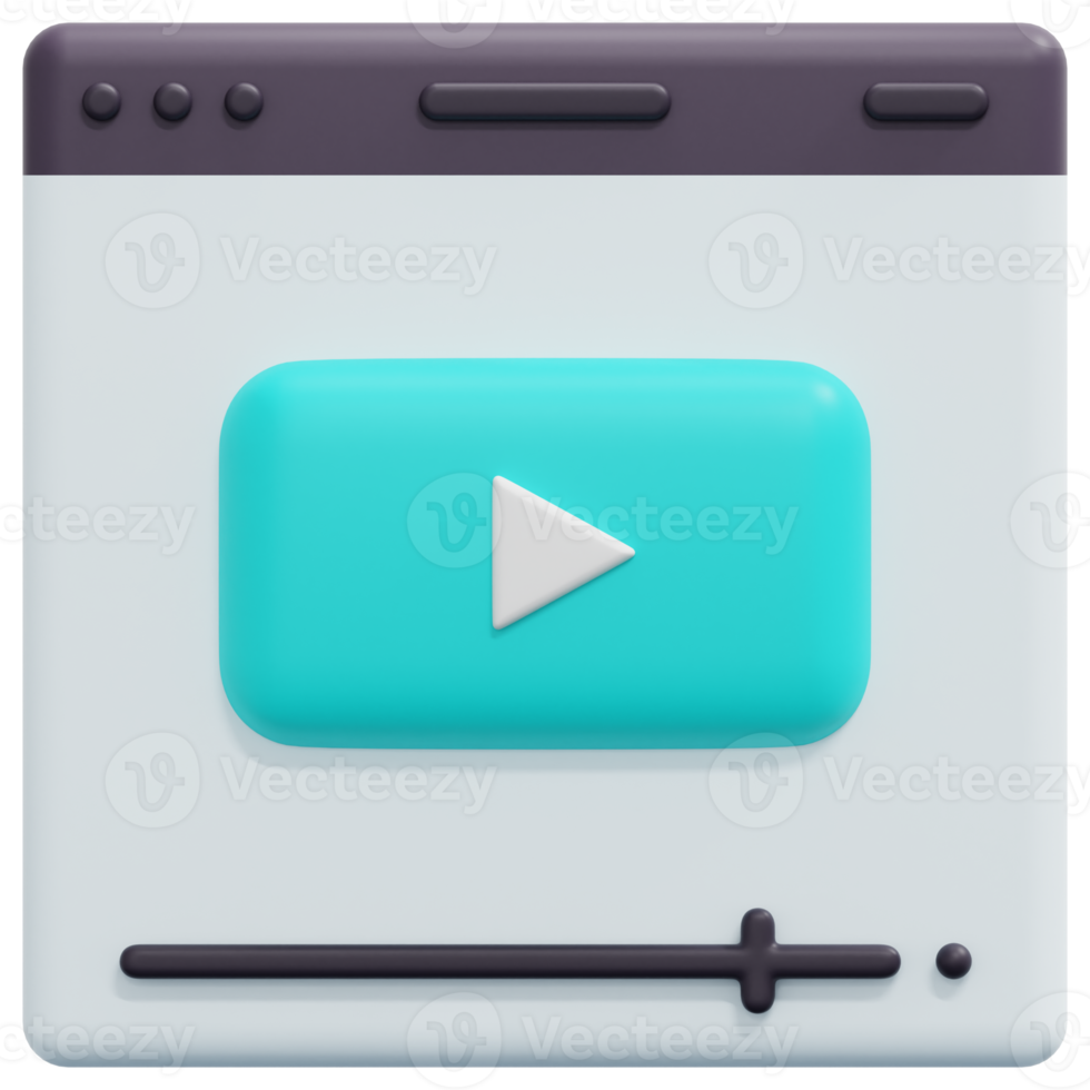 video marketing 3d render icon illustration png