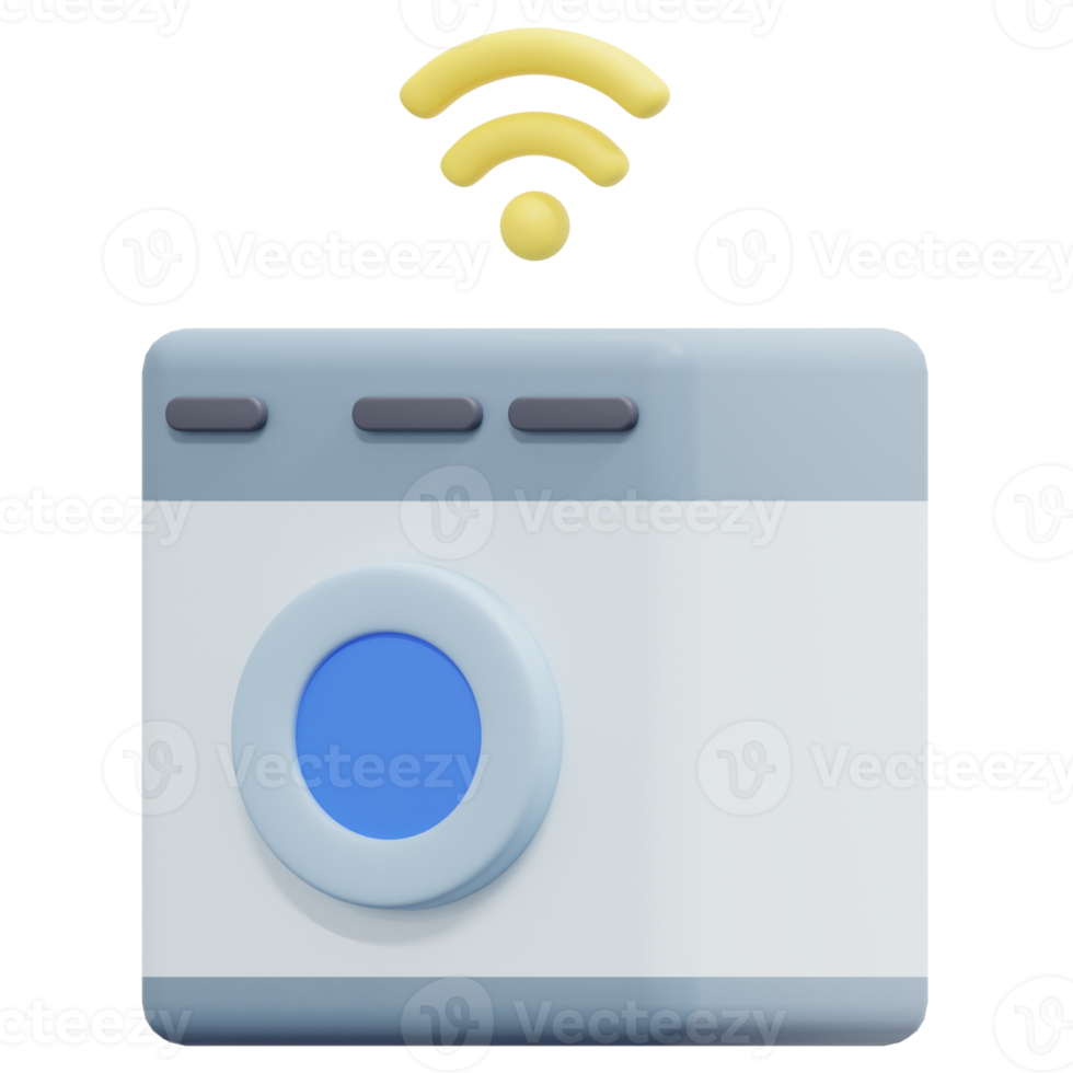 washing machine 3d render icon illustration png