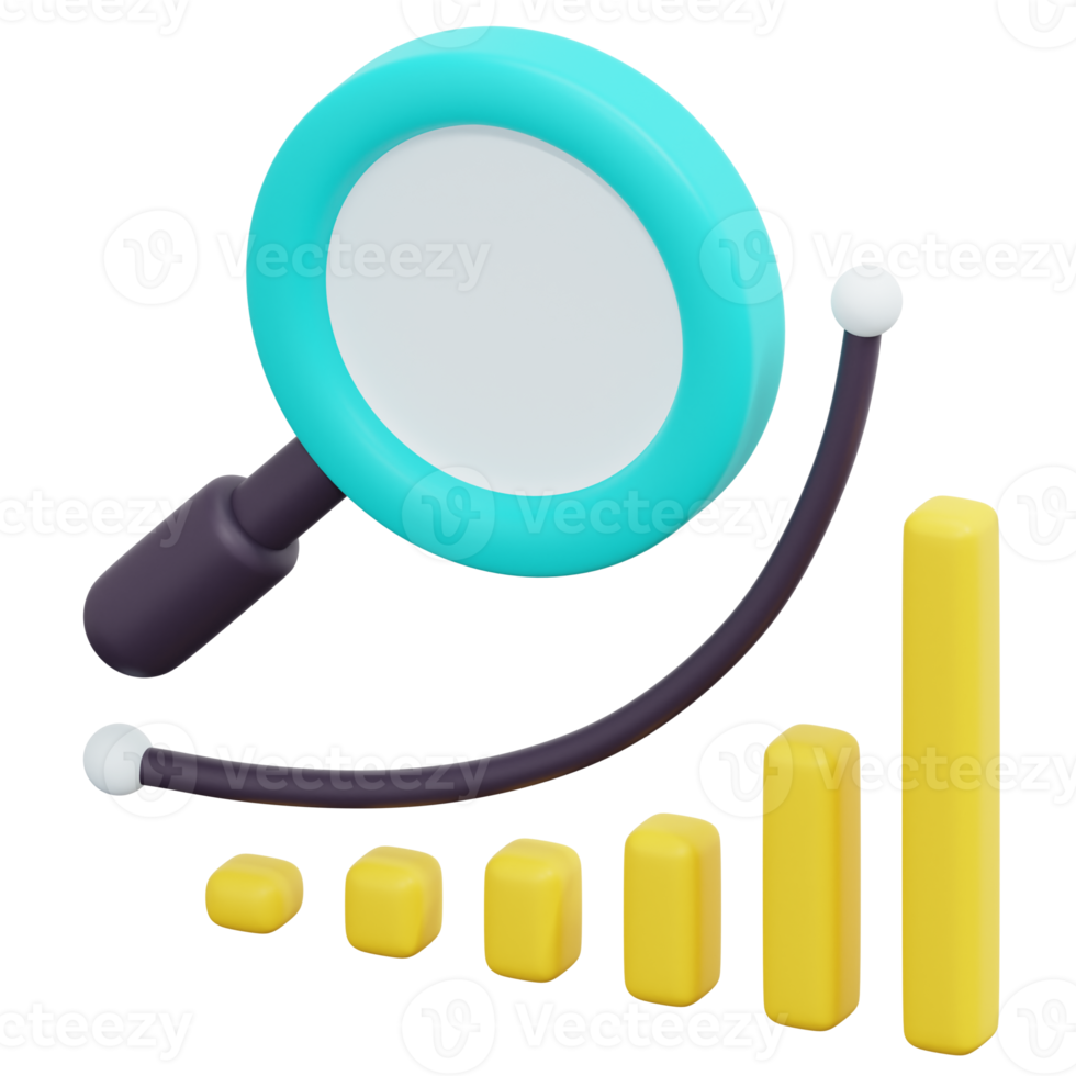 analysis 3d render icon illustration png