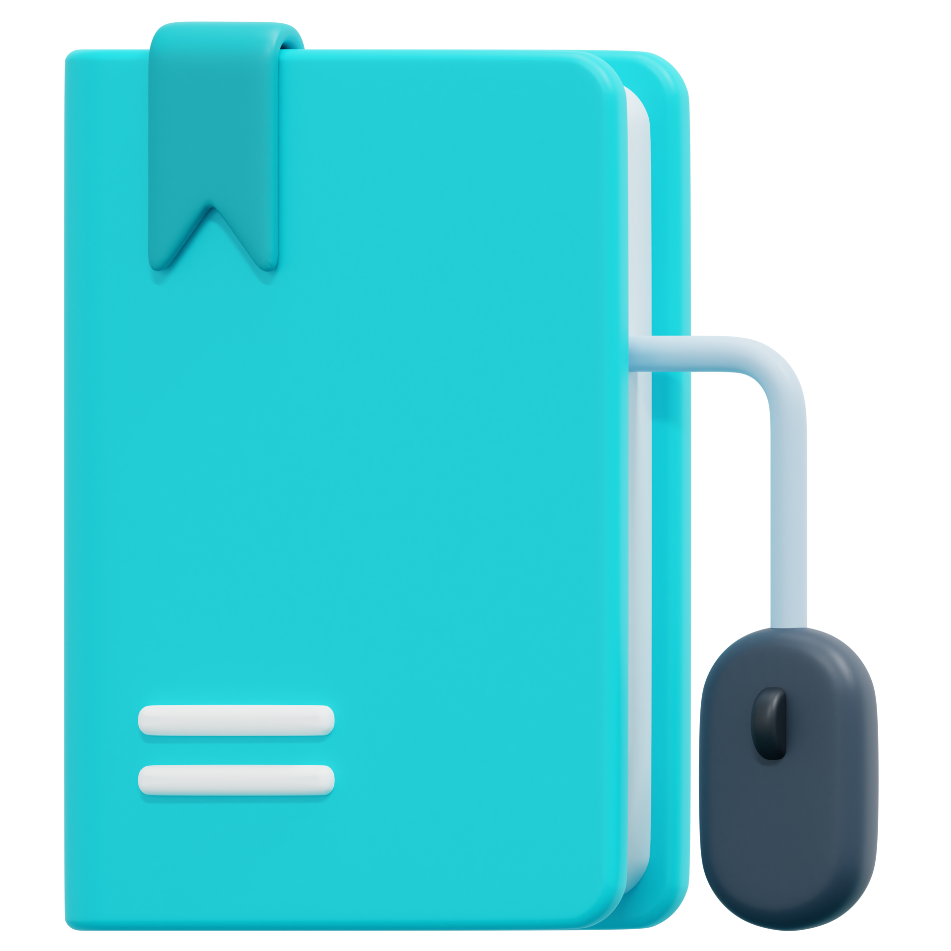 ebook 3d render icon illustration 11650731 PNG