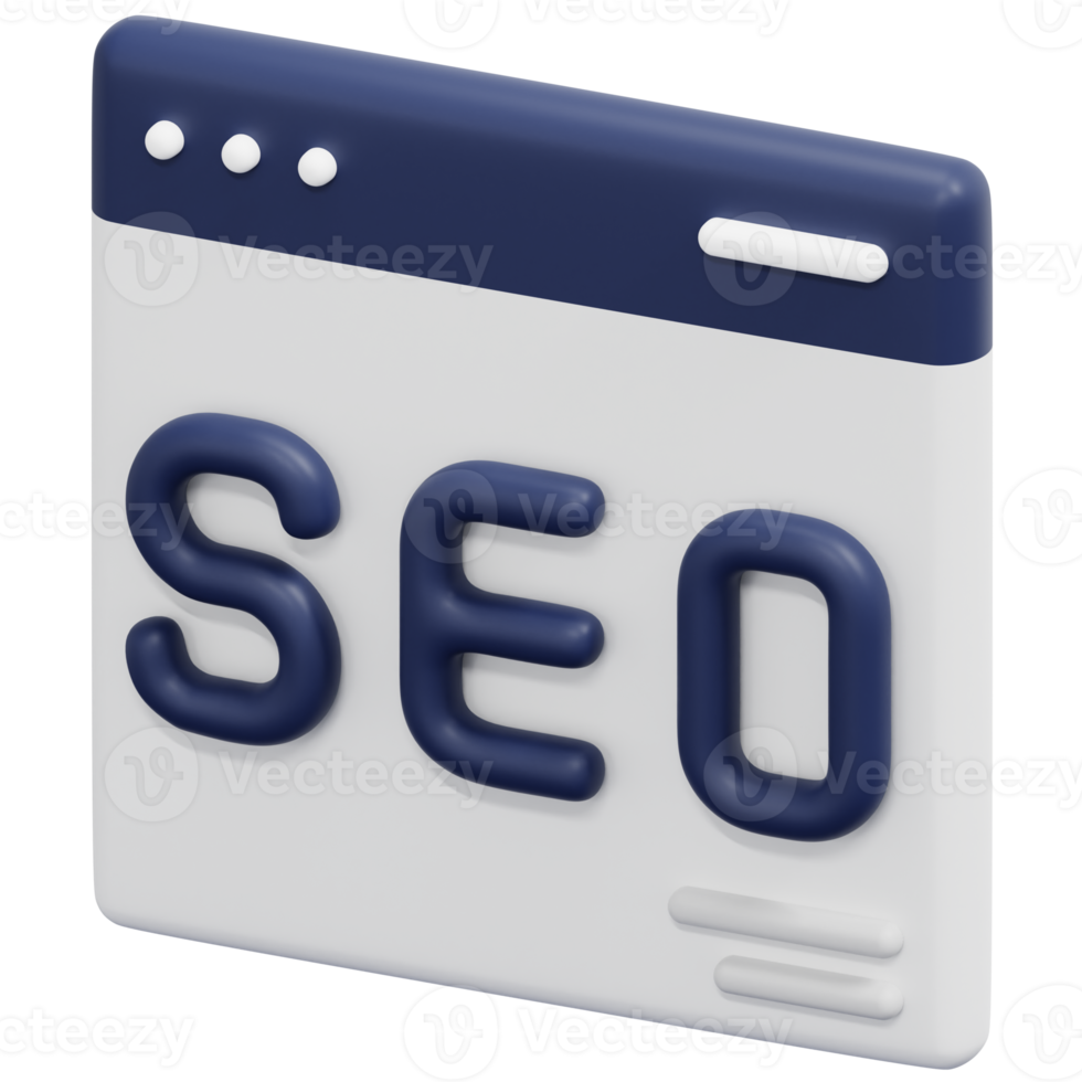 seo 3d render icon illustration png