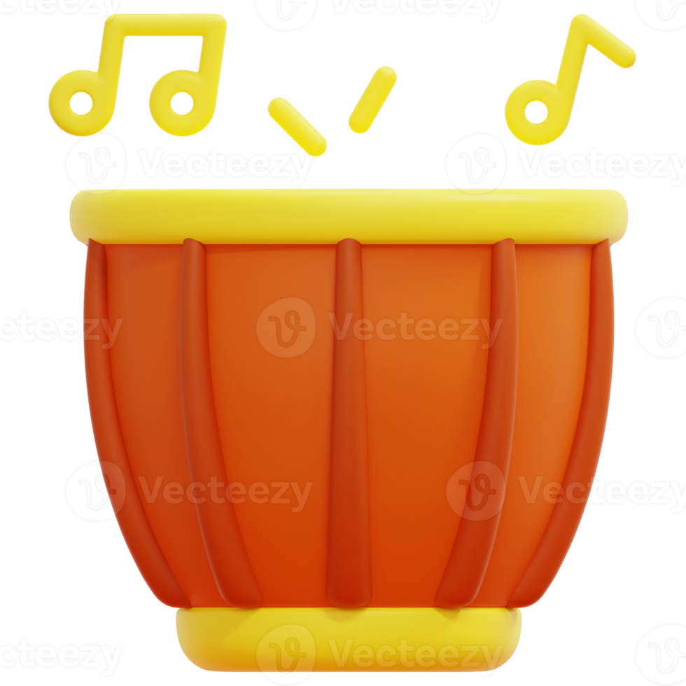 tabla 3d render icon illustration png