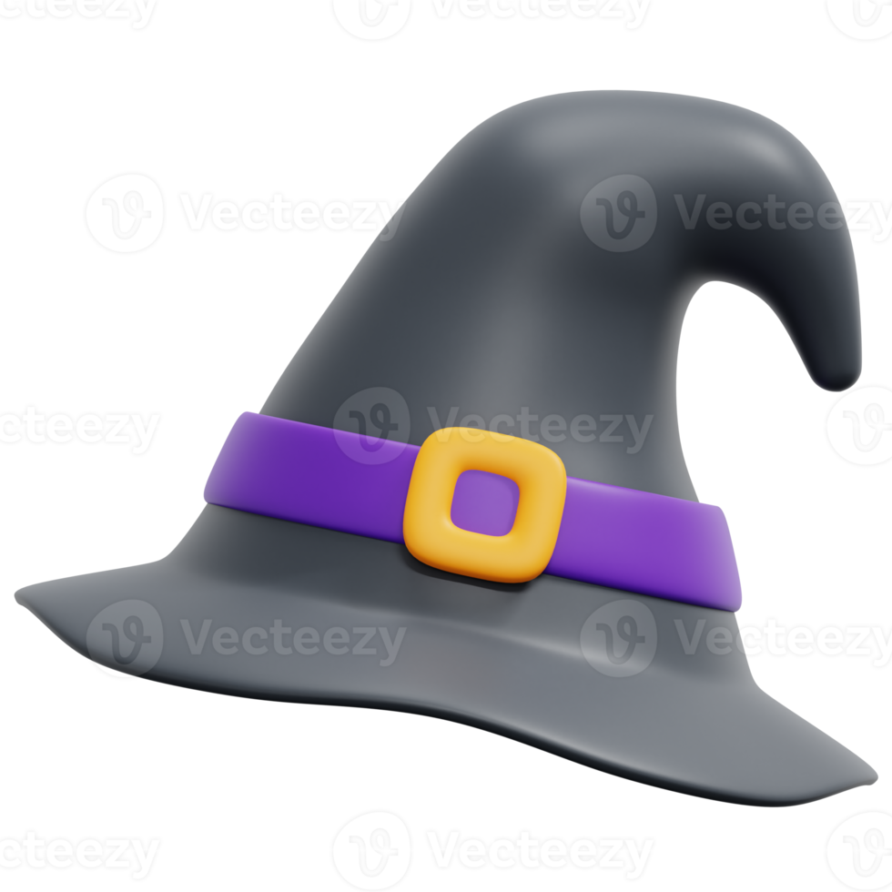 witch hat 3d render icon illustration png