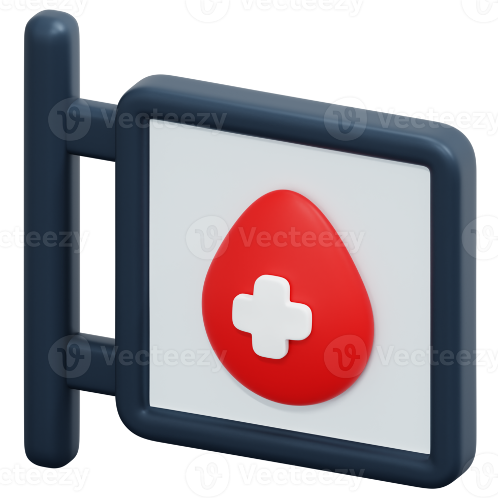 signboard 3d render icon illustration png