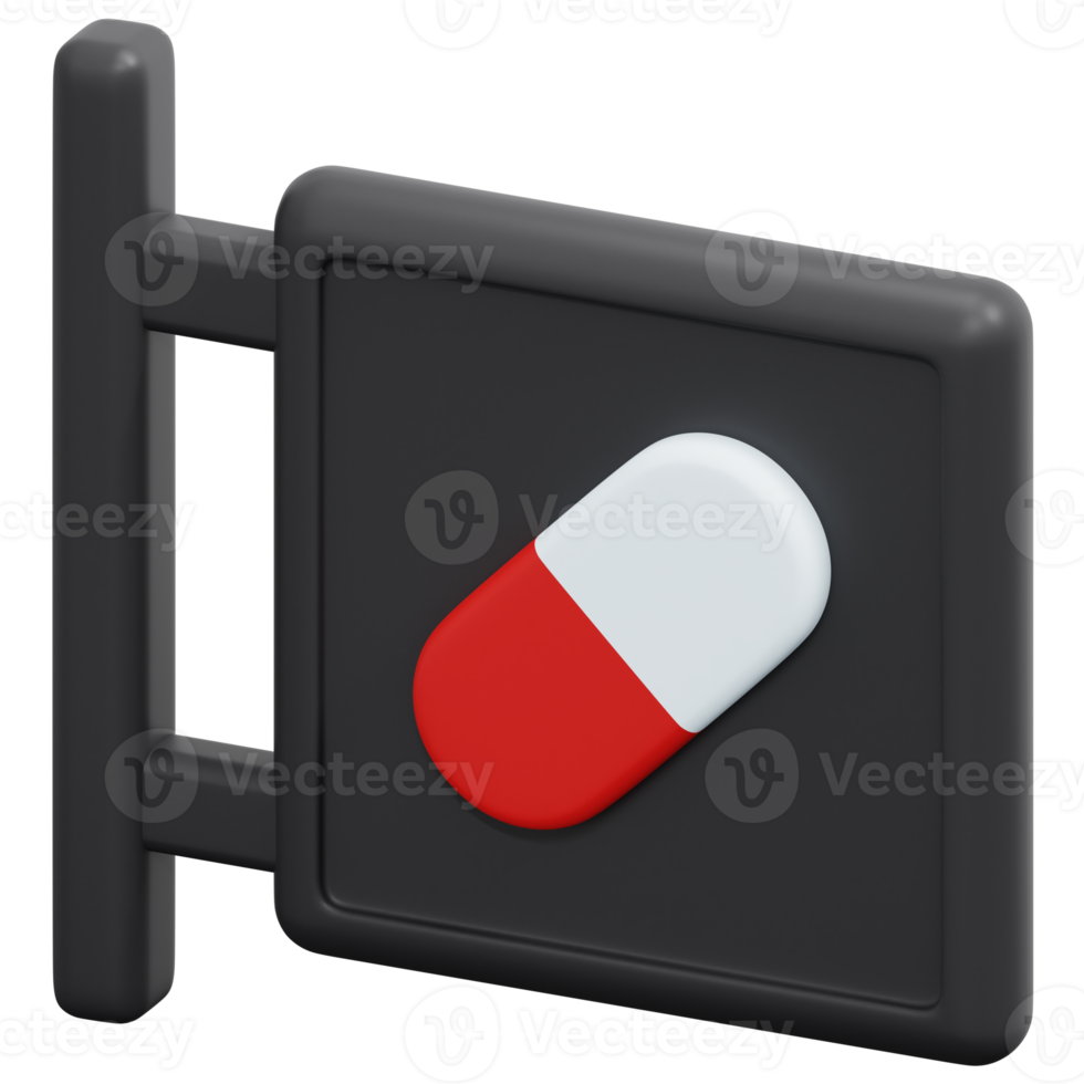 sign 3d render icon illustration png