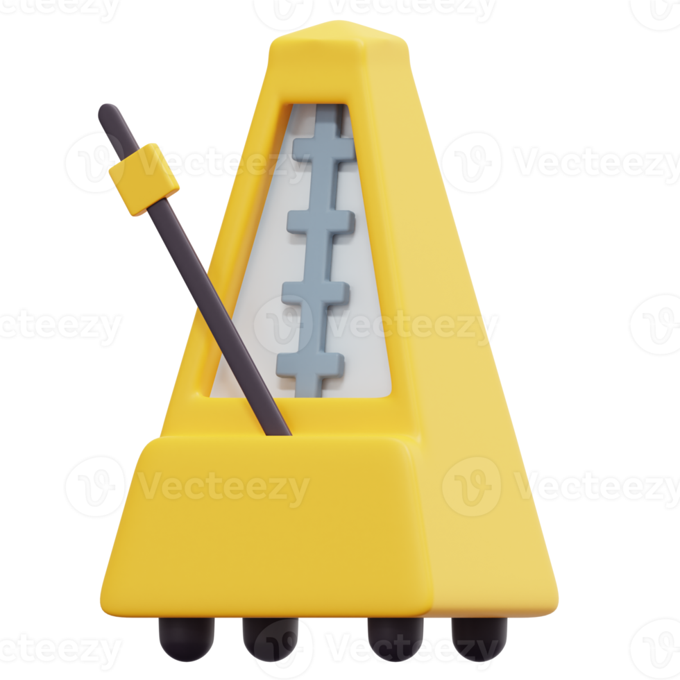 metronome 3d render icon illustration png