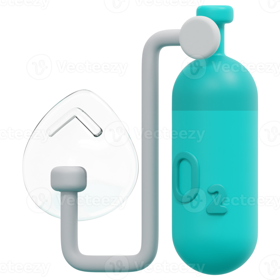 oxygen 3d render icon illustration png