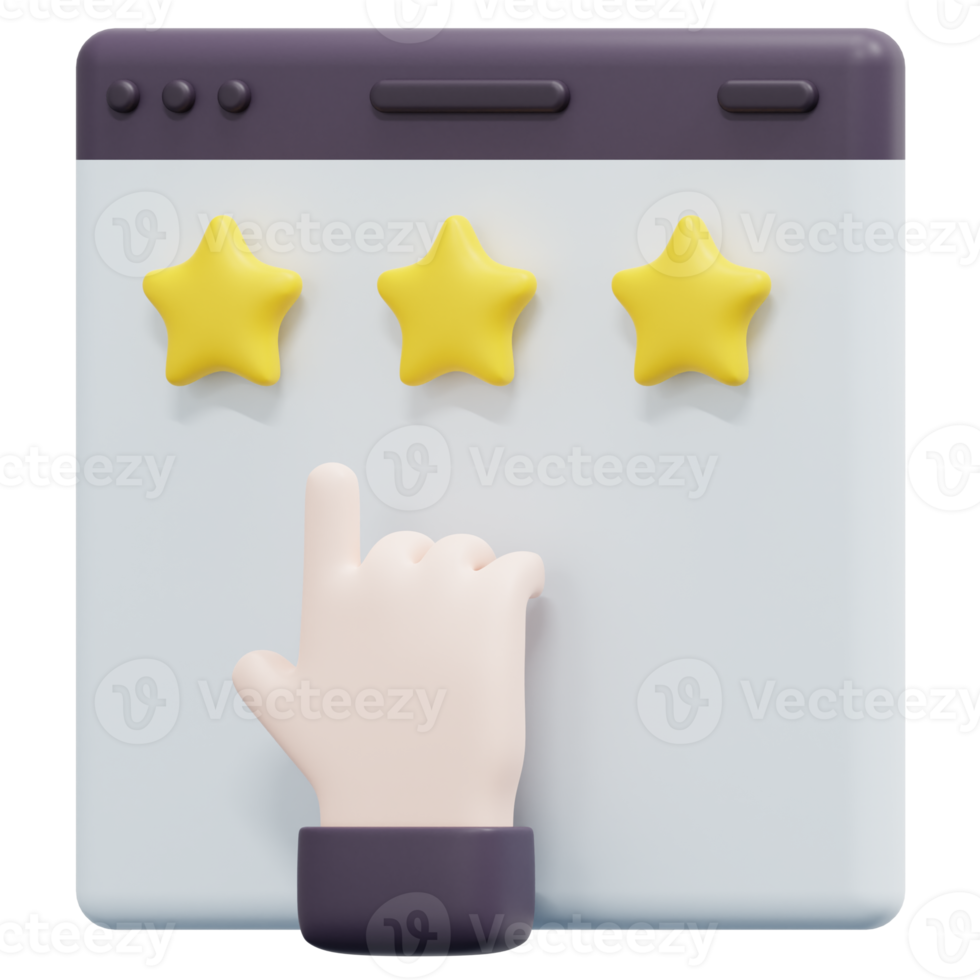 web rating 3d render icon illustration png