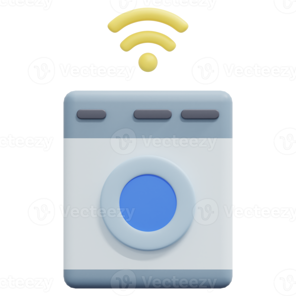 washing machine 3d render icon illustration png