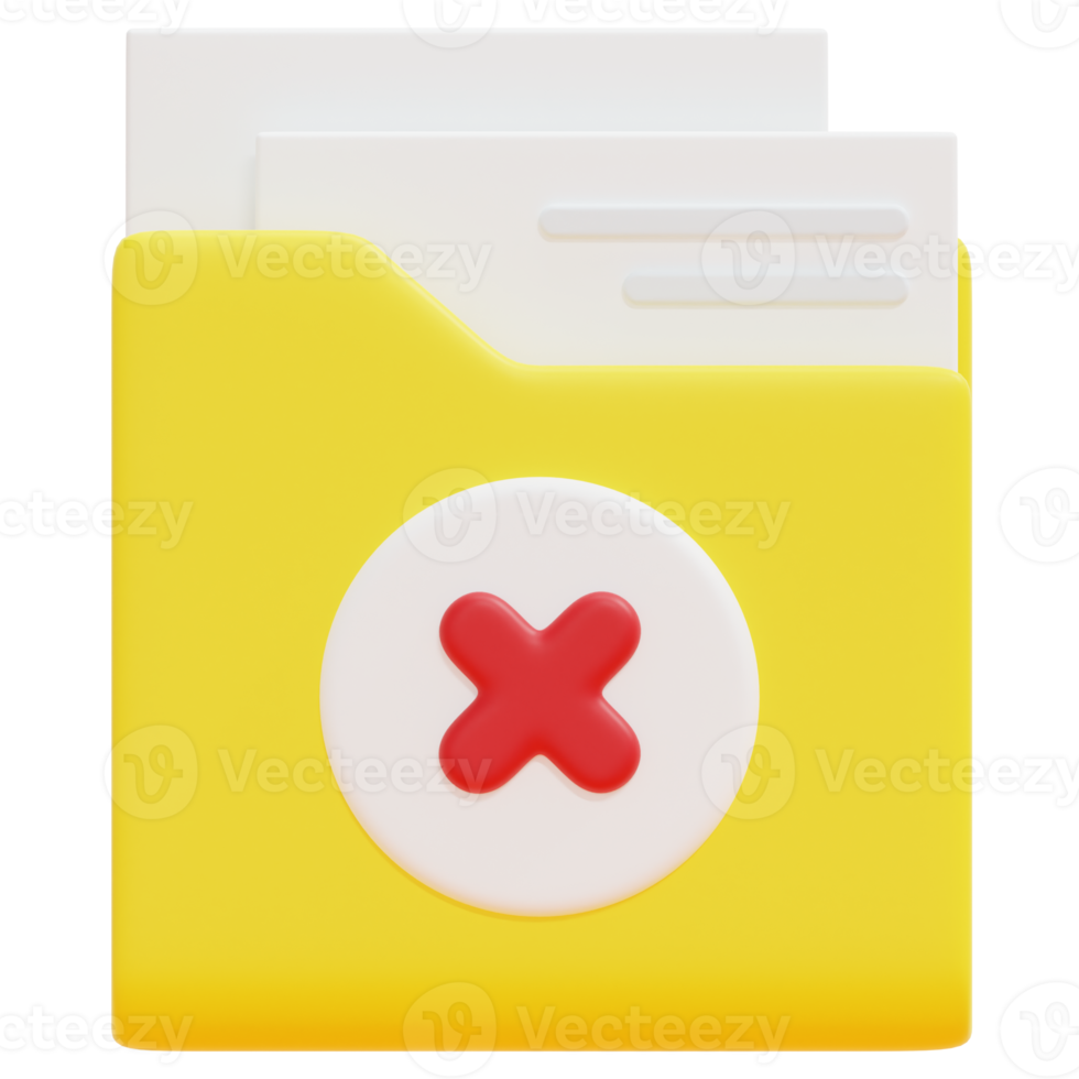 folder 3d render icon illustration png