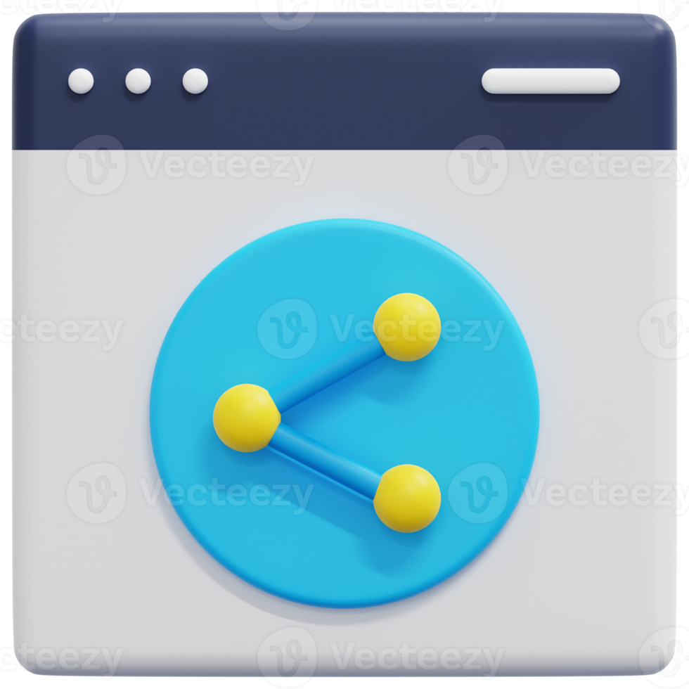 network 3d render icon illustration png