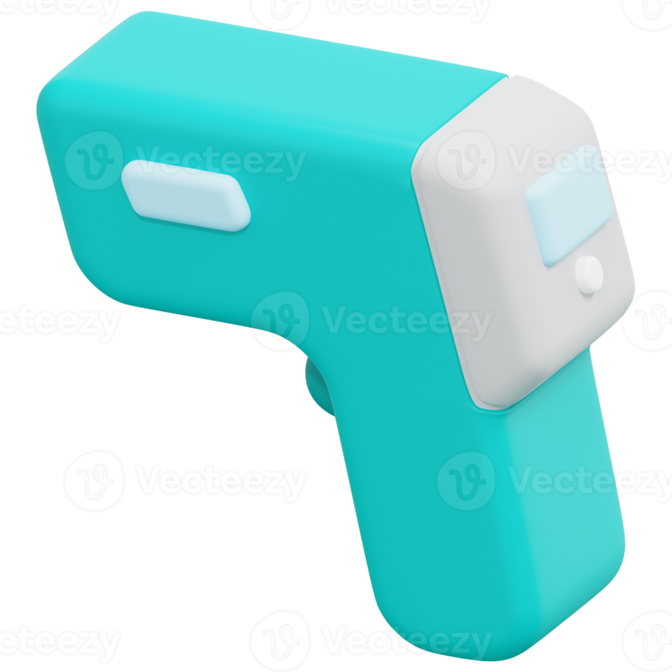 thermometer gun 3d render icon illustration png