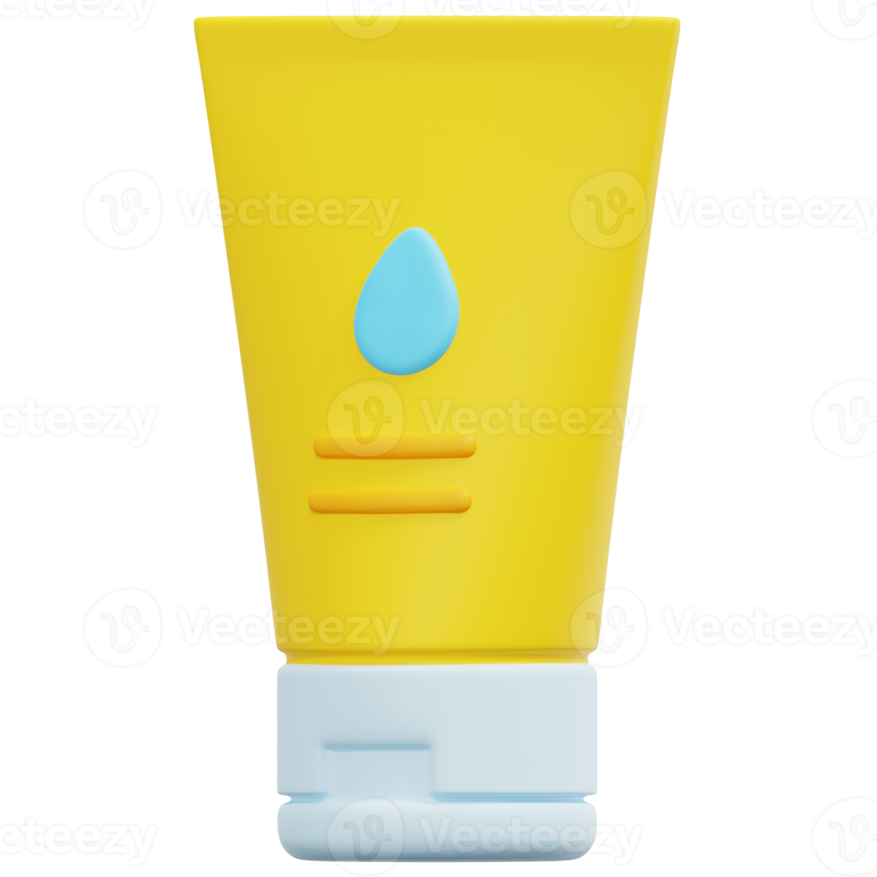 lotion 3d render icon illustration png