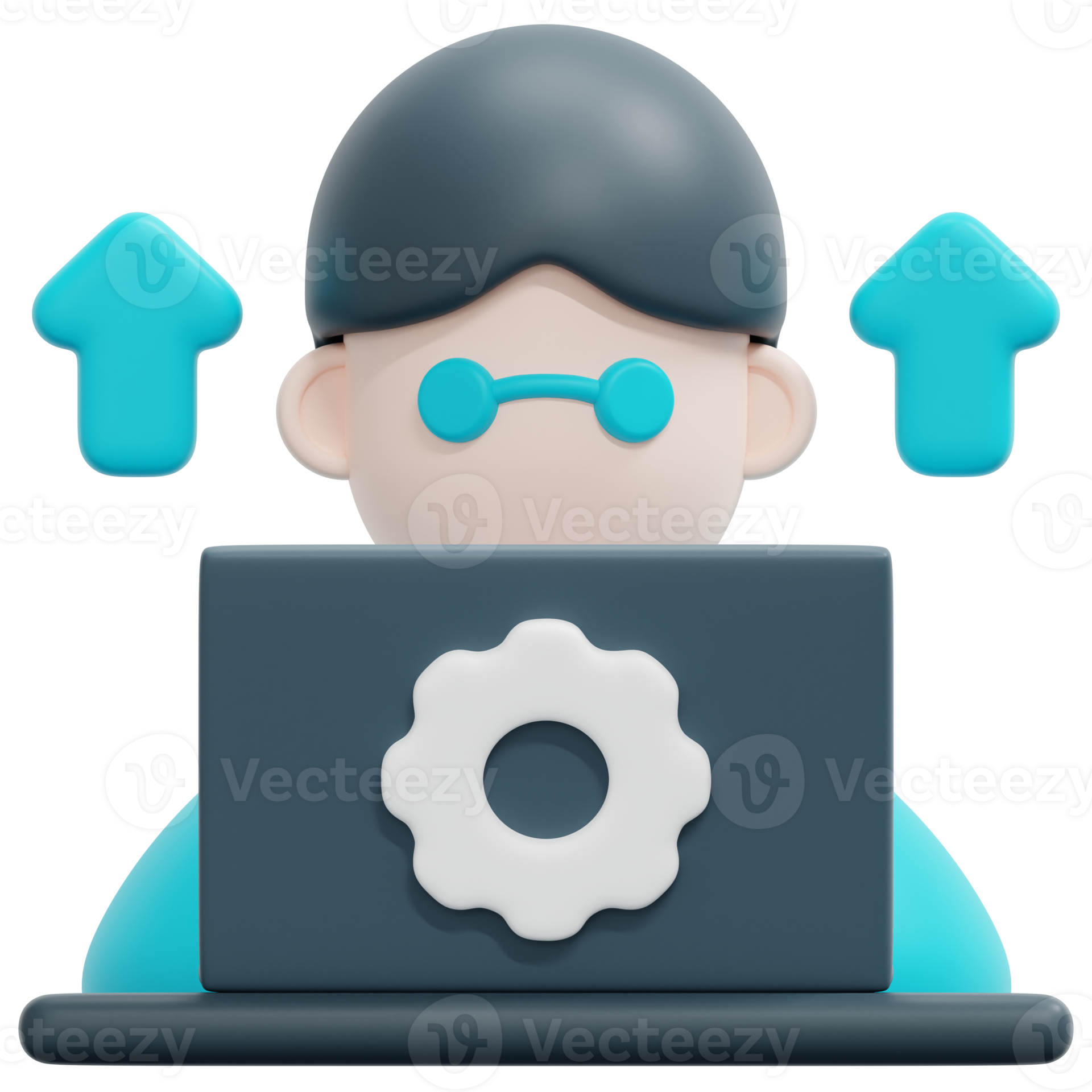 working 3d render icon illustration 11650903 PNG