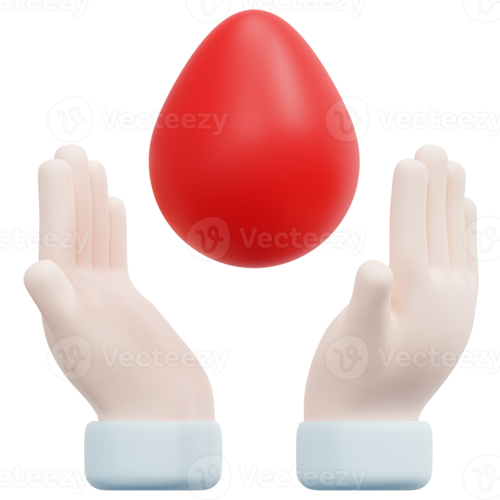 blood donation 3d render icon illustration png