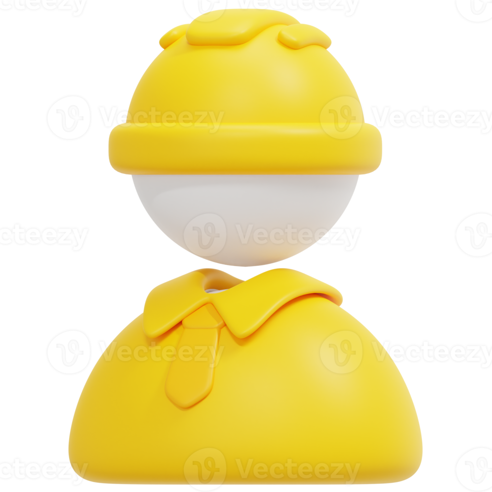 engineer 3d render icon illustration png