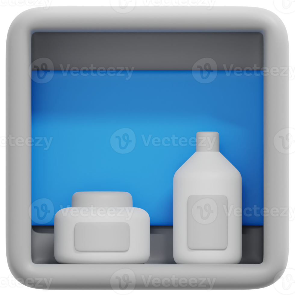 cabinet 3d render icon illustration png