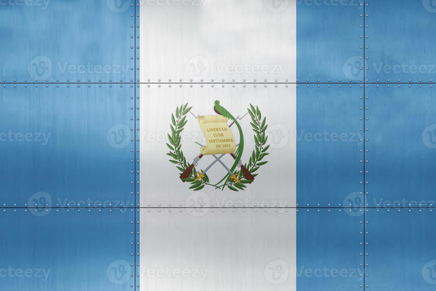 3D Flag of Guatemala on metal photo