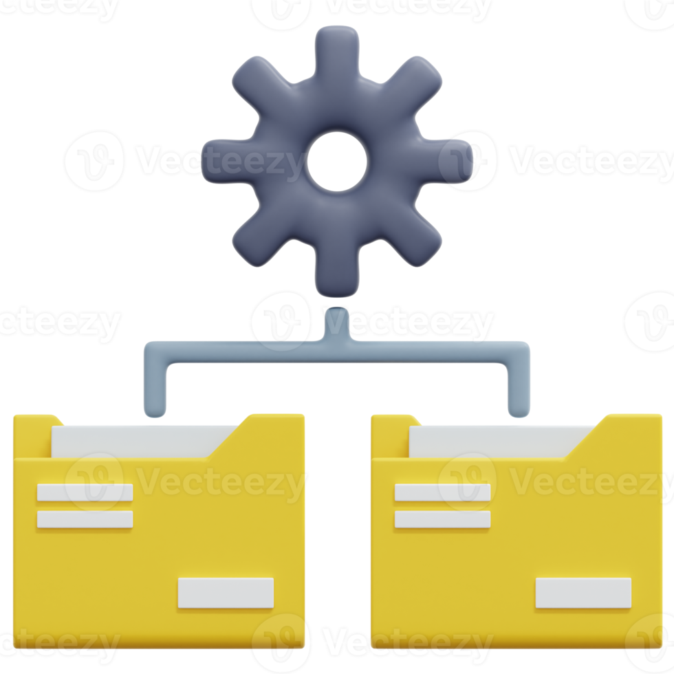 data management 3d render icon illustration png