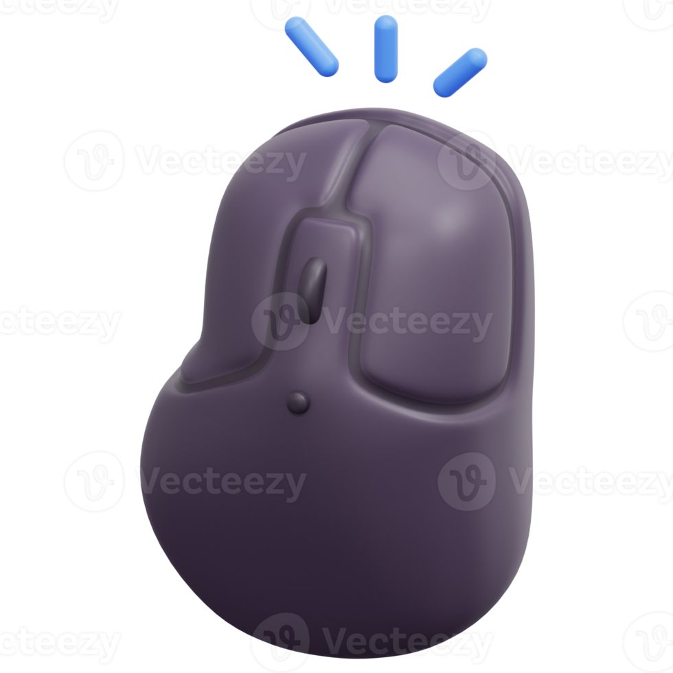 wireless mouse 3d render icon illustration png