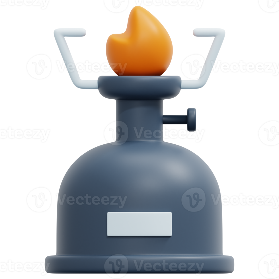 illustration de l'icône de rendu 3d de gaz de camping png