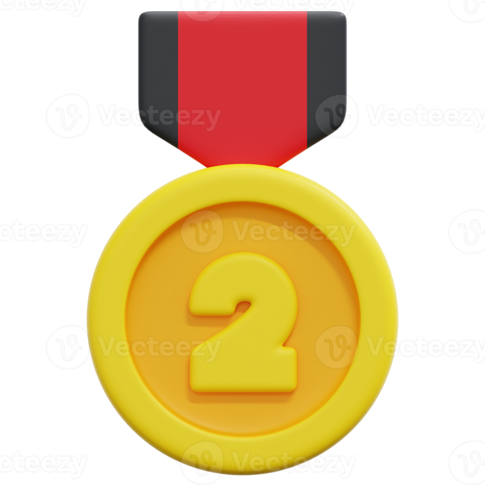 medal 3d render icon illustration png