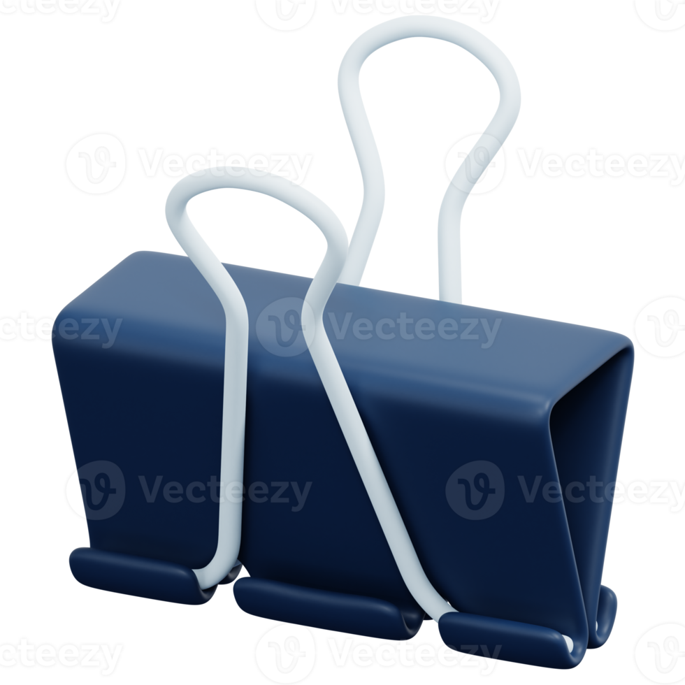 paperclip 3d render icon illustration png