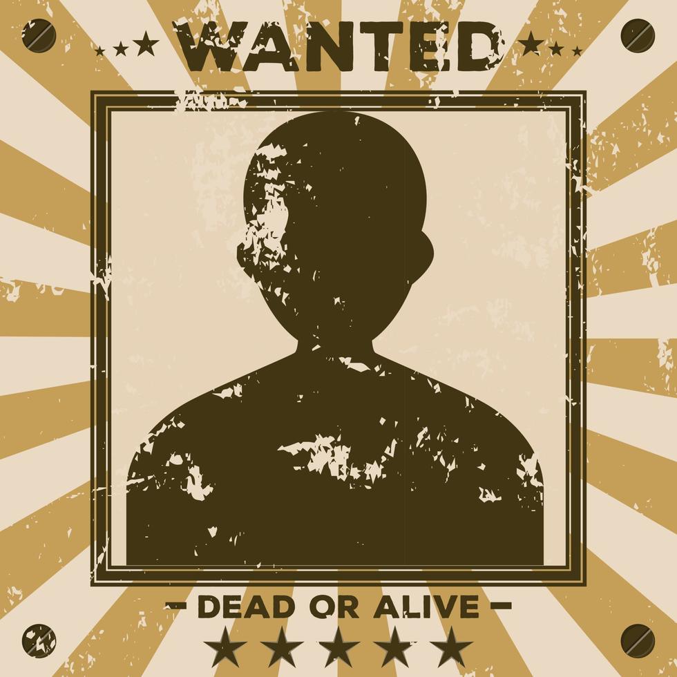 vintage wanted poster vector