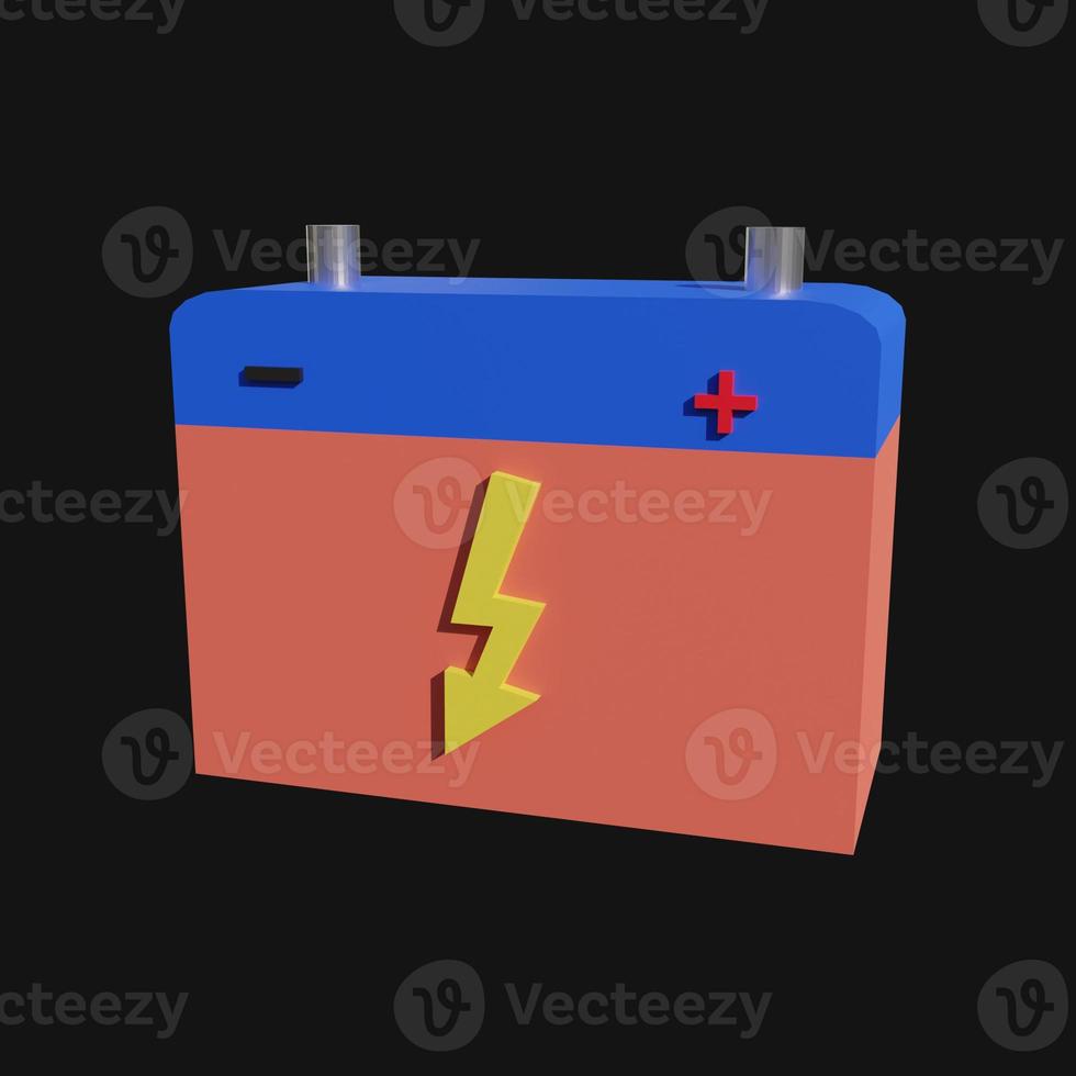 3d render illustration battery photo