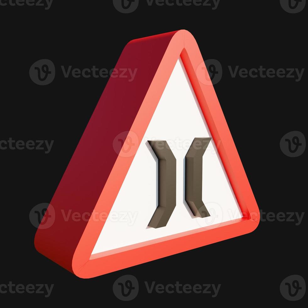 3d render illustration traffic sign photo