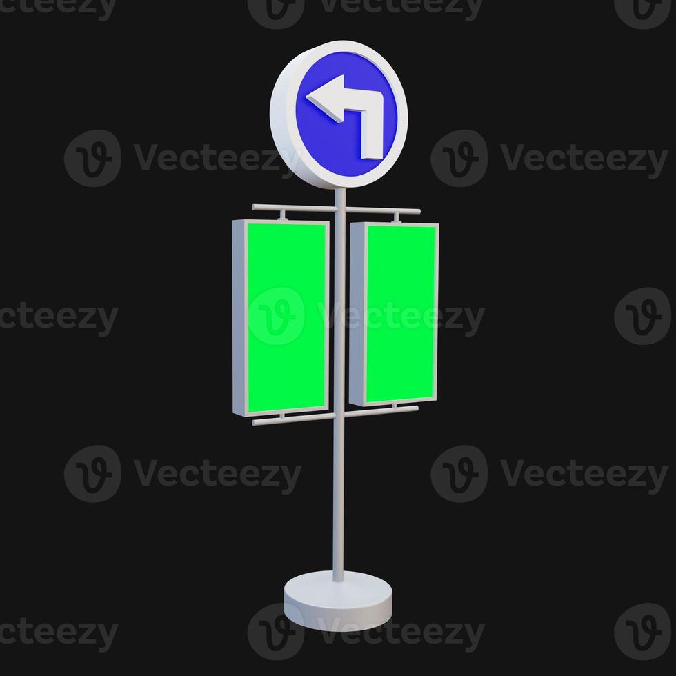 3d render illustration traffic sign photo