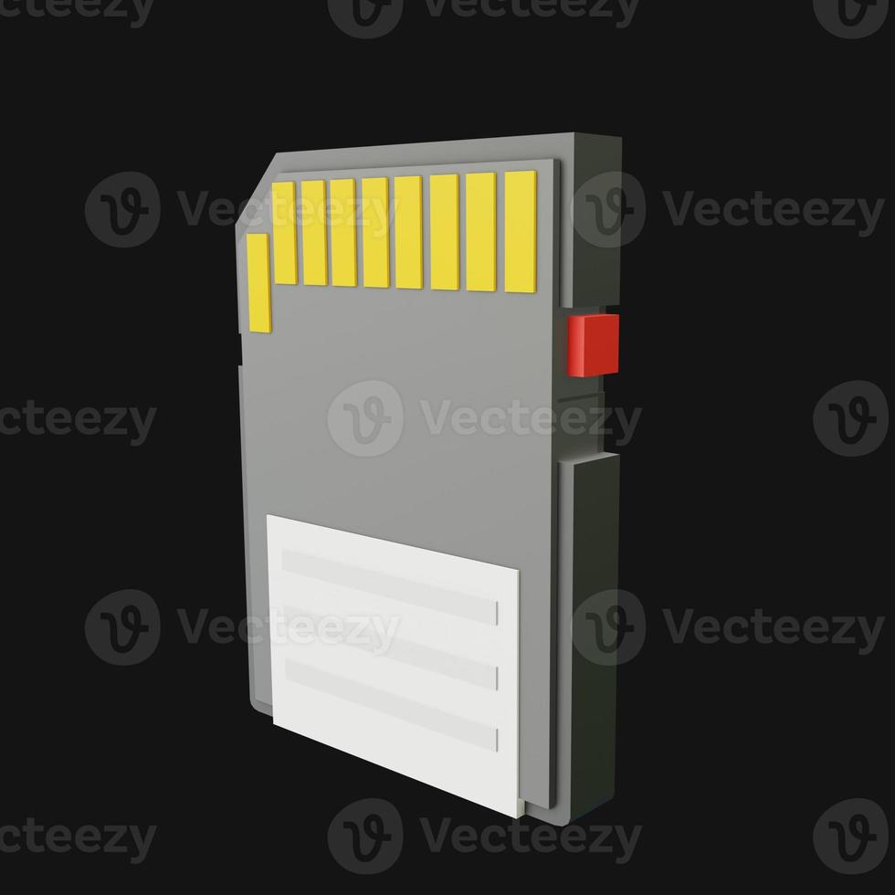 3d render illustration memory card photo