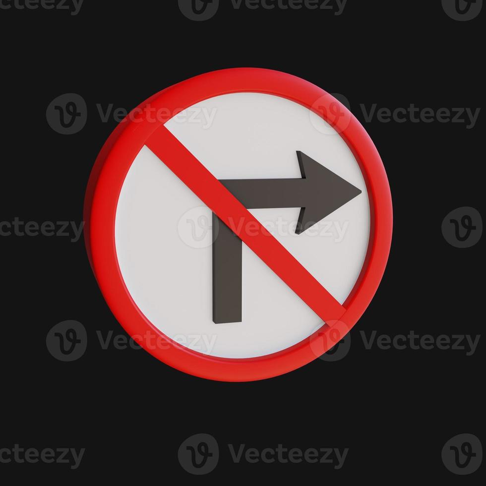3d render illustration traffic sign photo